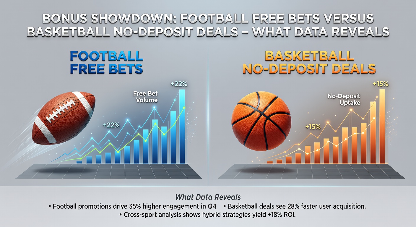 Data charts comparing redemption rates for football bets and basketball bonuses with upward arrows