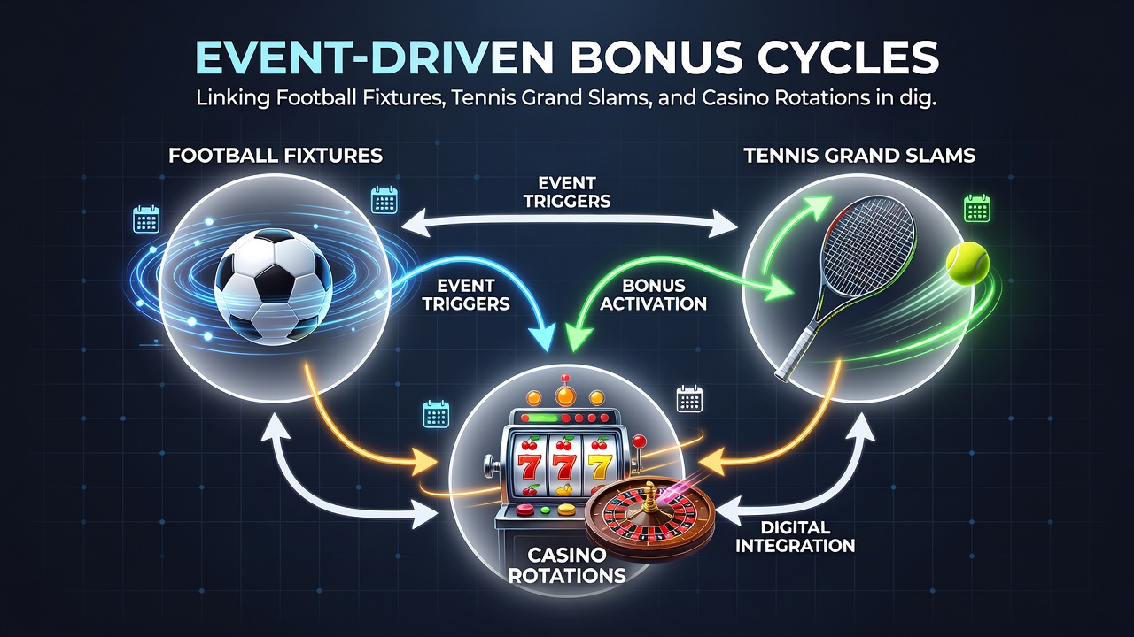 Calendar view of August 2026 sports events and corresponding casino bonus rotation timelines on a digital betting dashboard