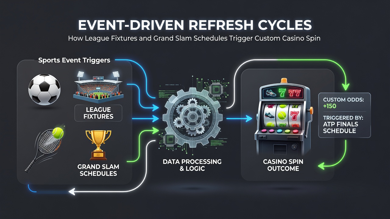 Detailed view of Grand Slam tournament timeline mapped against casino spin renewal triggers in a digital betting dashboard