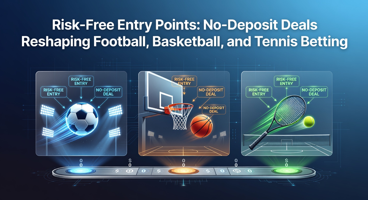 Sports bettors exploring no-deposit bonus offers on mobile devices during a live football match